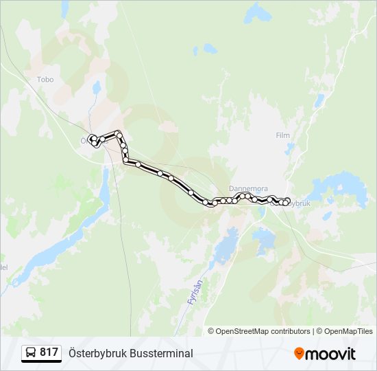 817 bus Line Map