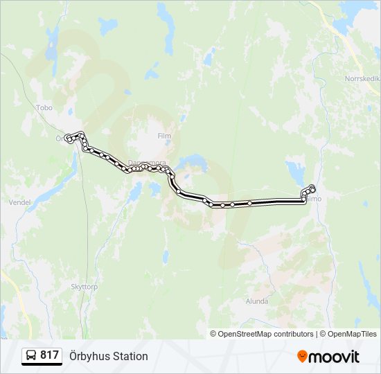 817 bus Line Map