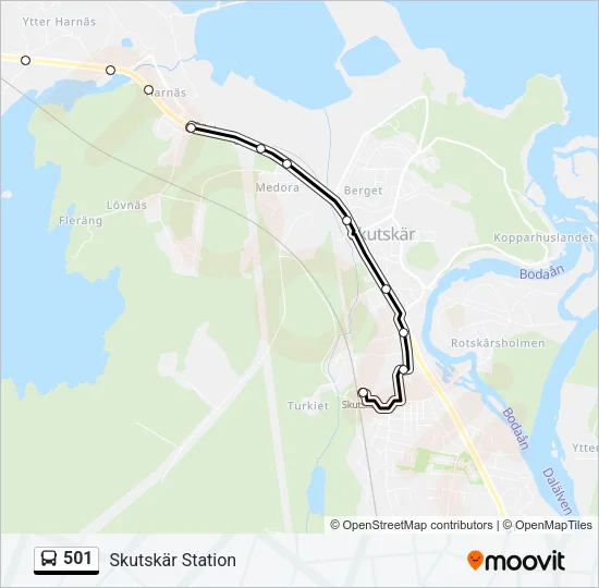 501 Bus Line Map