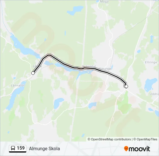 159 Bus Line Map