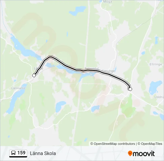 159 Bus Line Map
