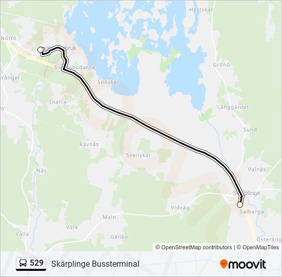 529 bus Line Map