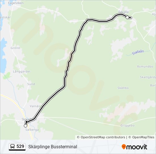 529 bus Line Map