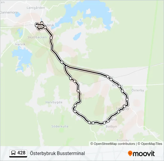 428 Bus Line Map