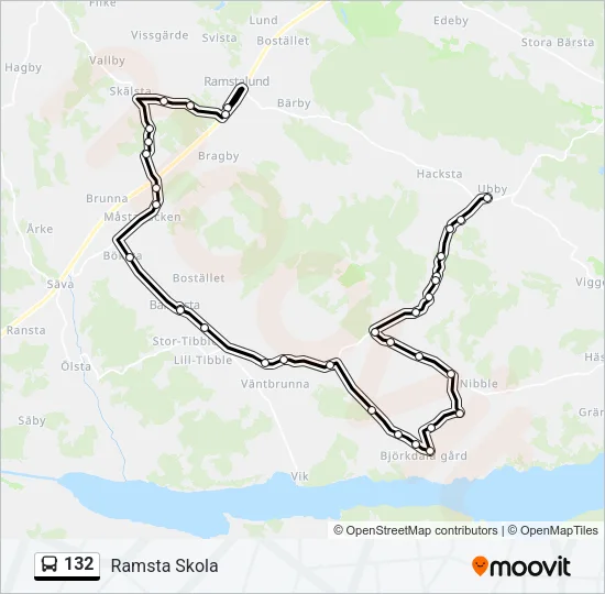 132 Bus Line Map