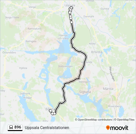 896 Bus Line Map