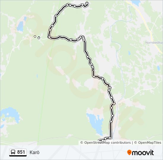 851 bus Line Map