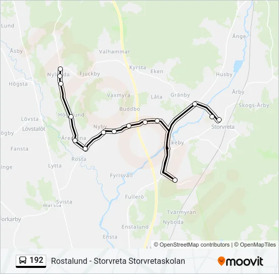 192 Bus Line Map
