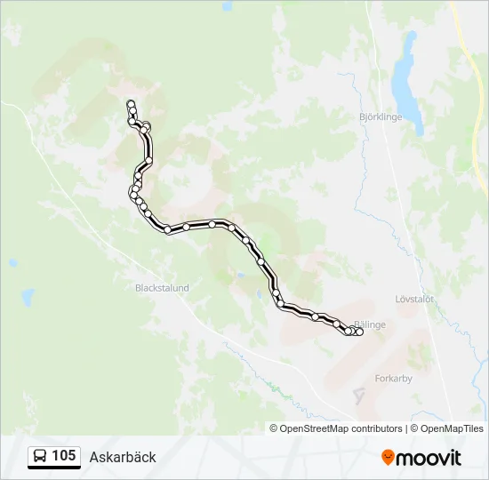 105 Bus Line Map