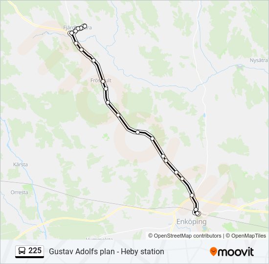 225 bus Line Map