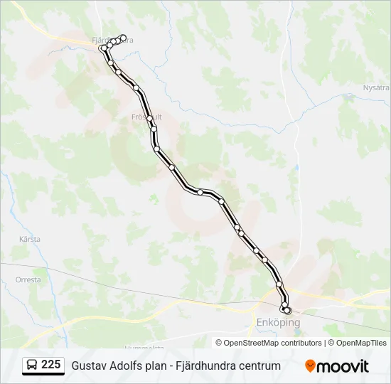 225 Bus Line Map