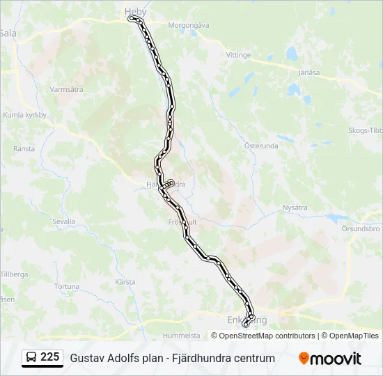 225 Bus Line Map