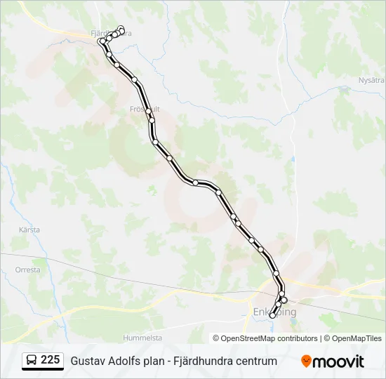 225 Bus Line Map