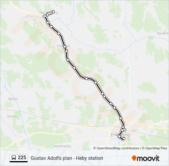 225 bus Line Map