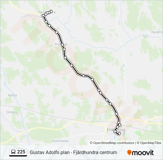 225 Bus Line Map