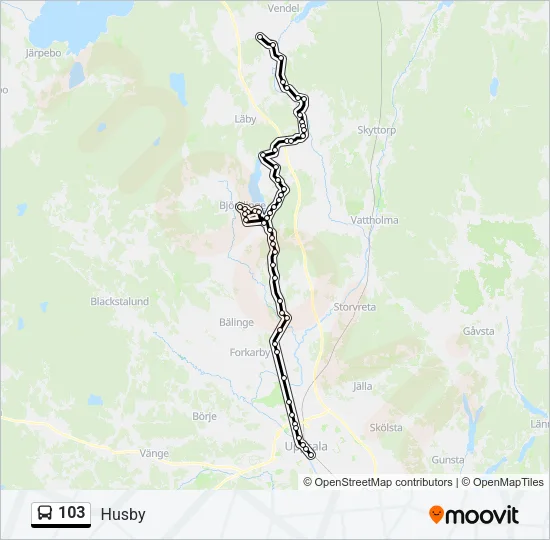 103 Bus Line Map