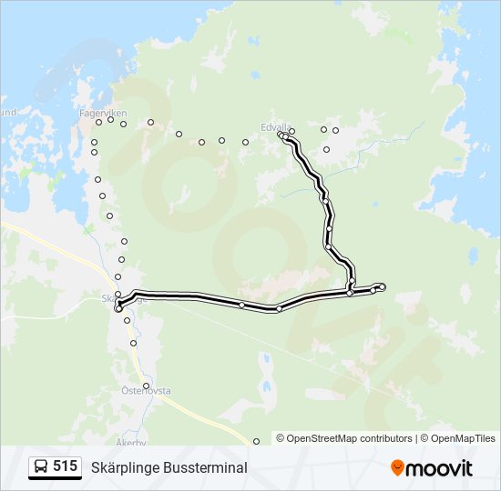 515 bus Line Map