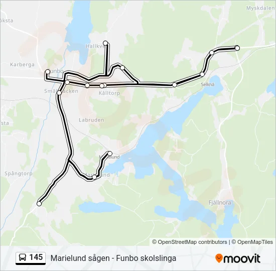 145 Bus Line Map