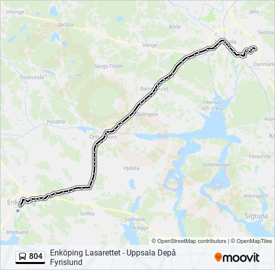 804 bus Line Map