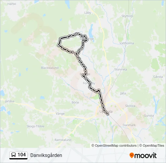 104 Bus Line Map