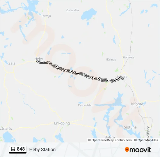 848 Bus Line Map