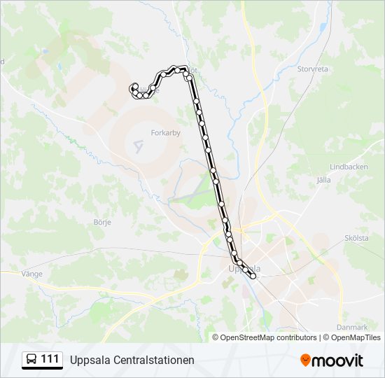 111 bus Line Map