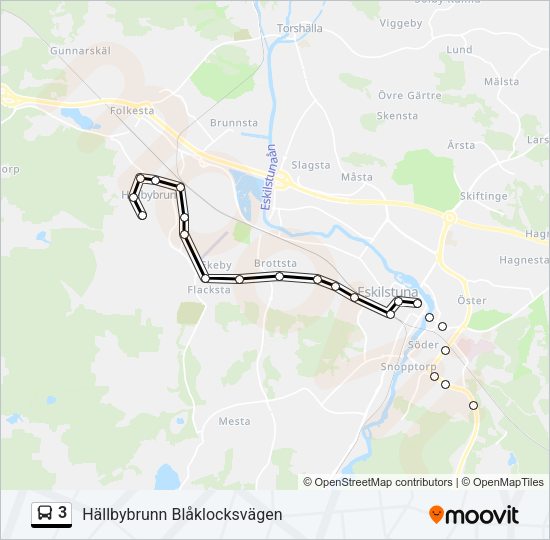 3 Bus Line Map