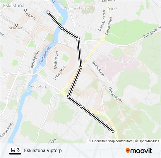 3 Bus Line Map