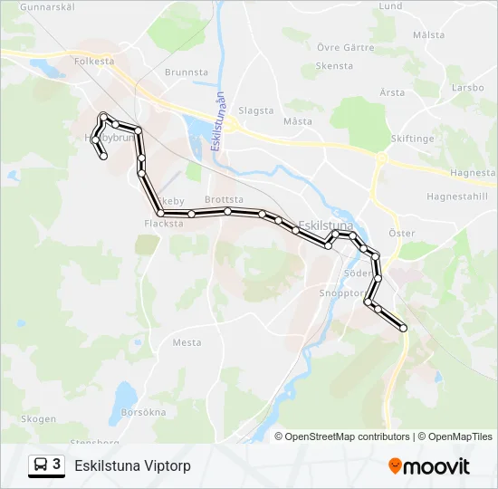 3 Bus Line Map