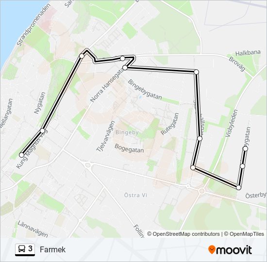 3 bus Line Map