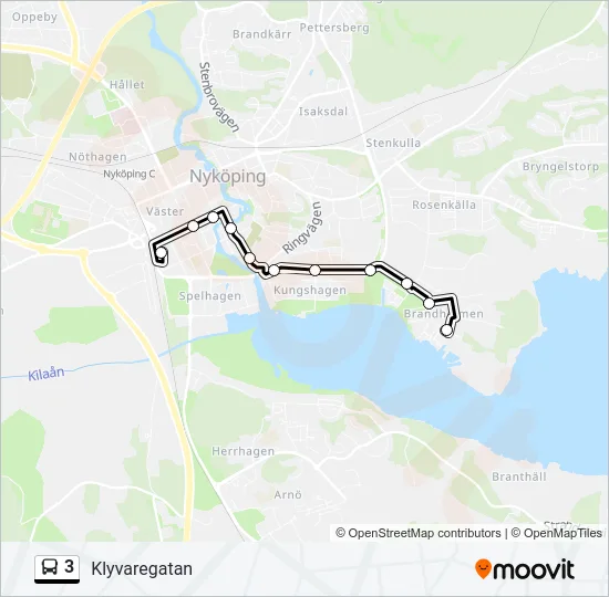 3 Bus Line Map