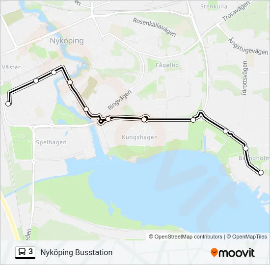 3 Bus Line Map