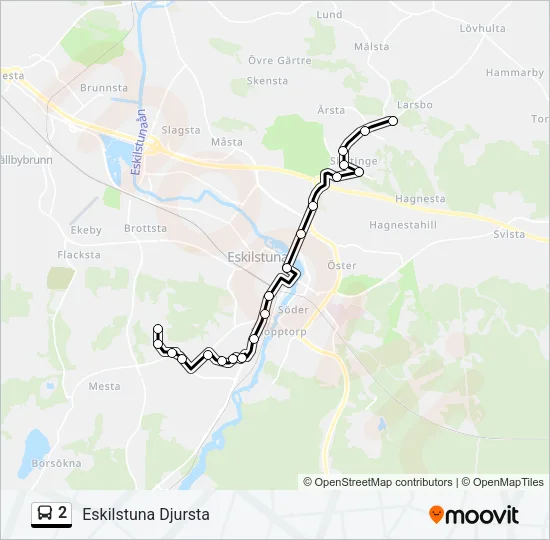 2 Bus Line Map