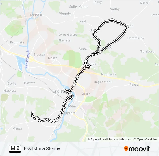 2 Bus Line Map