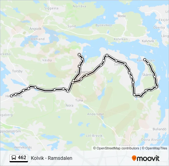 462 Bus Line Map