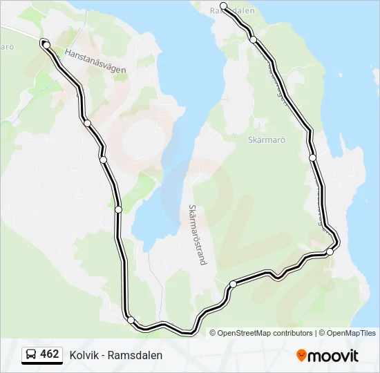 462 Bus Line Map