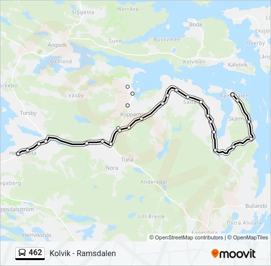 462 Bus Line Map