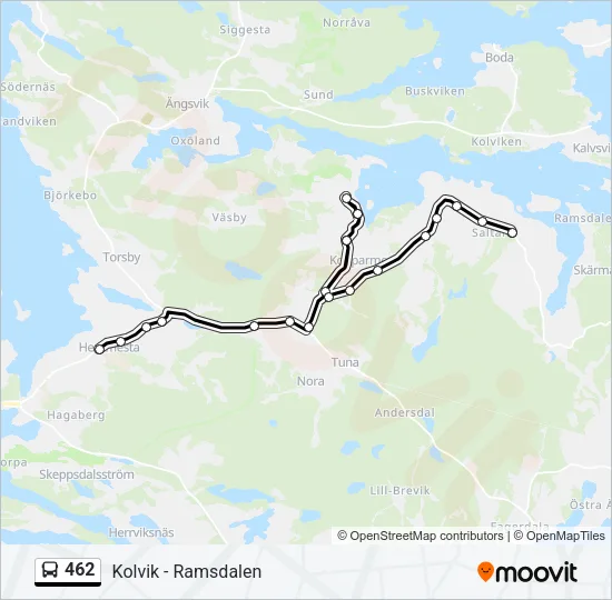 462 Bus Line Map