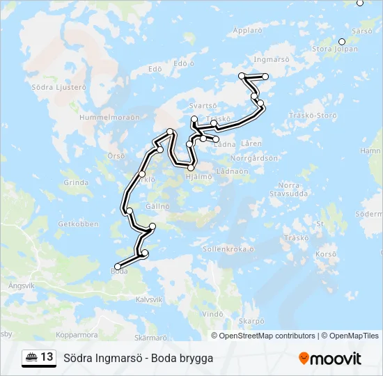 13 Ferry Line Map