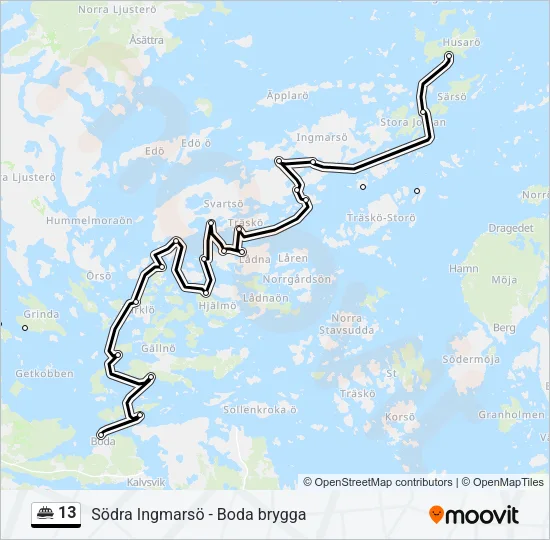 13 Ferry Line Map