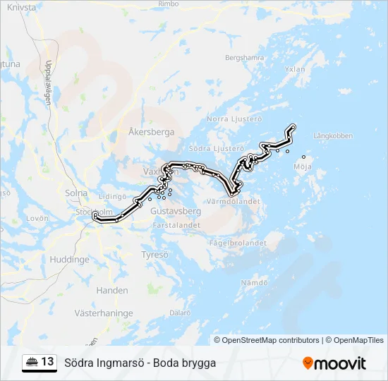 13 Ferry Line Map