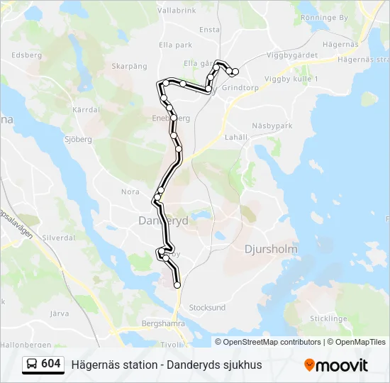 604 Bus Line Map