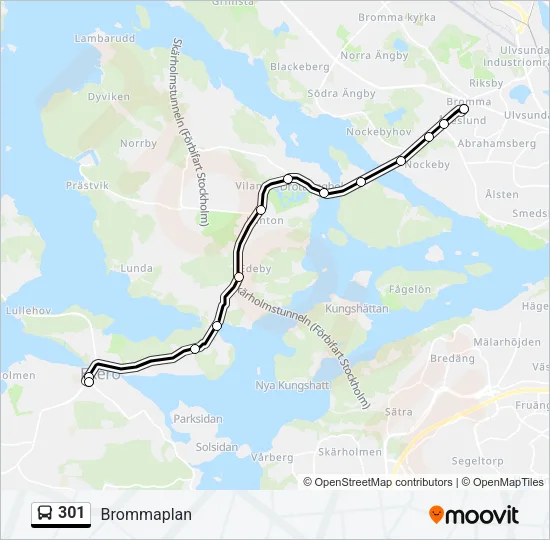 301 Bus Line Map