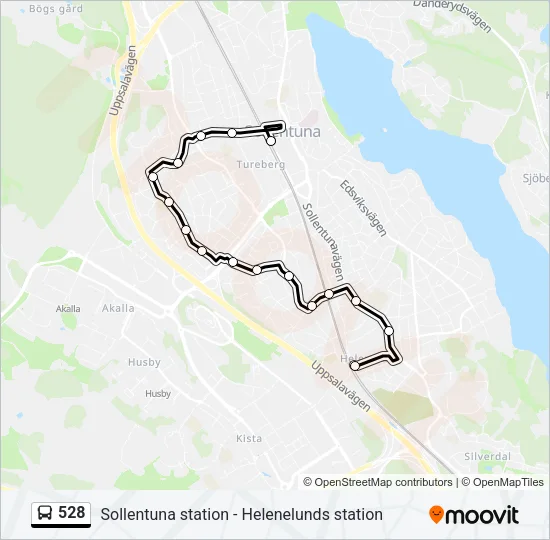 528 Bus Line Map
