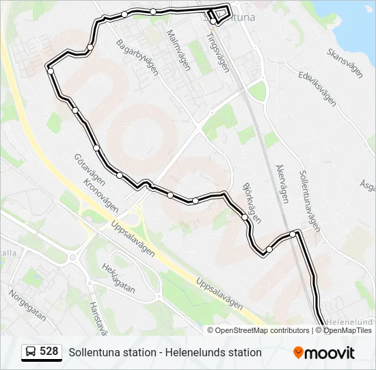 528 Bus Line Map