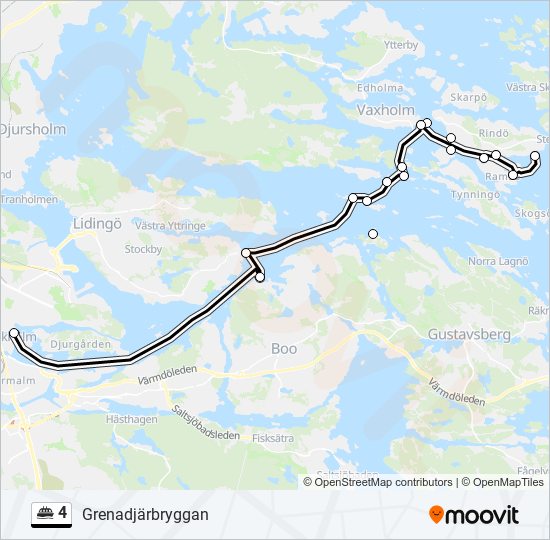 4 ferry Line Map