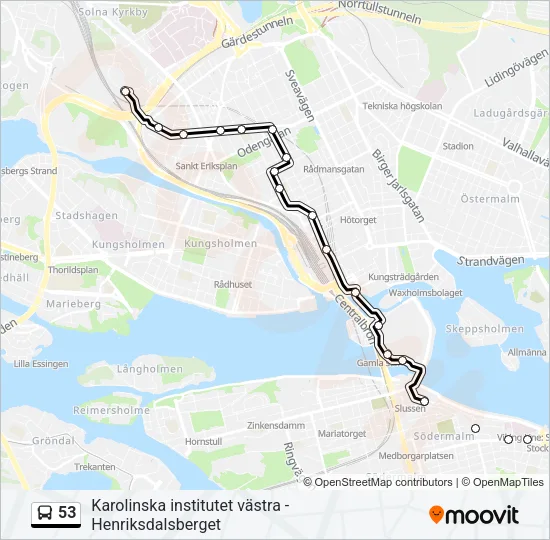 53 Bus Line Map