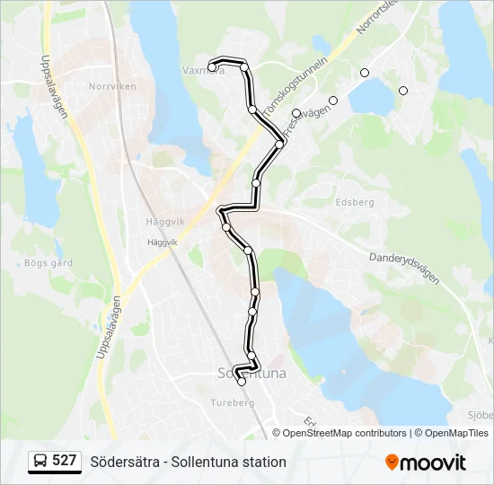 527 Bus Line Map