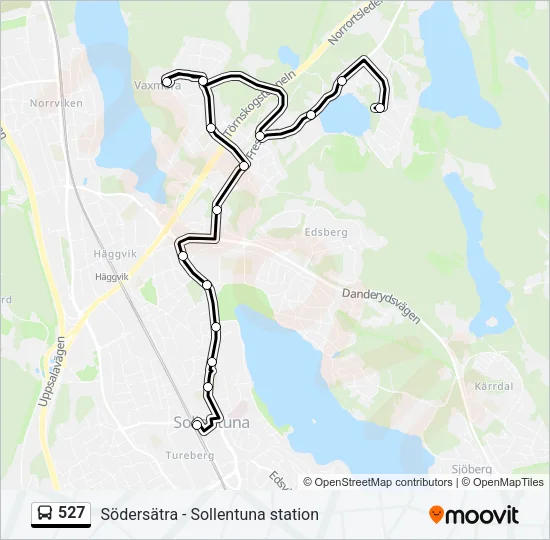 527 Bus Line Map