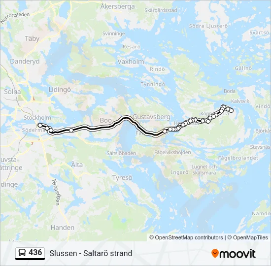 436 Bus Line Map